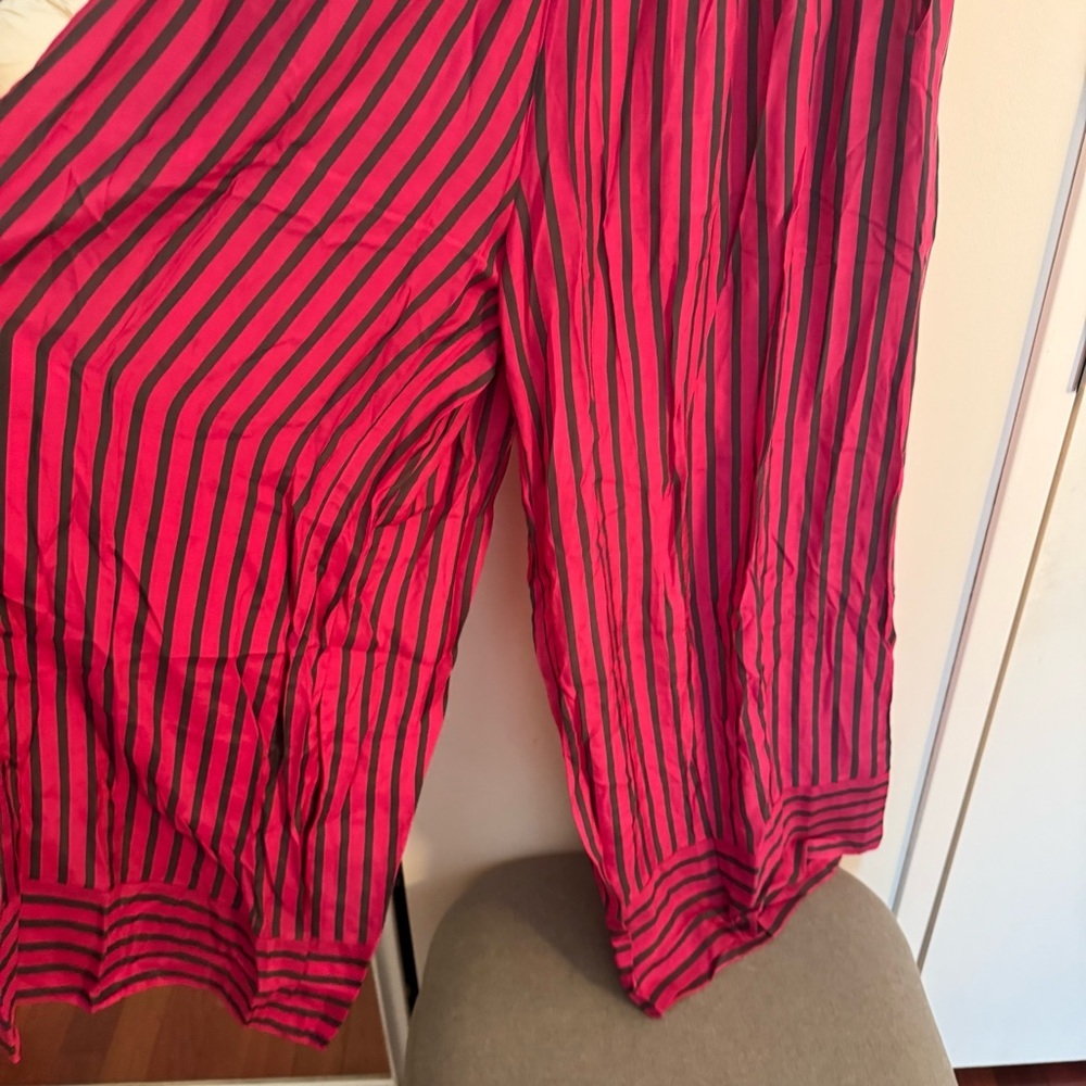Nicobar Striped Pink Wide Leg Pants - Picture 4 of 6